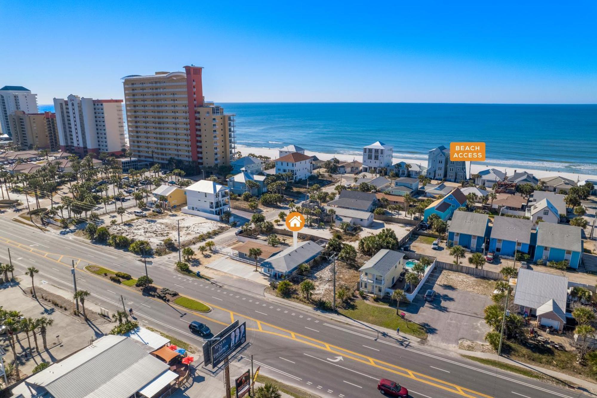 Charming Beach House! Just Steps From The Beach! Sleeps 8! By Dolce Vita Getaways Villa Panama City Beach Exterior photo